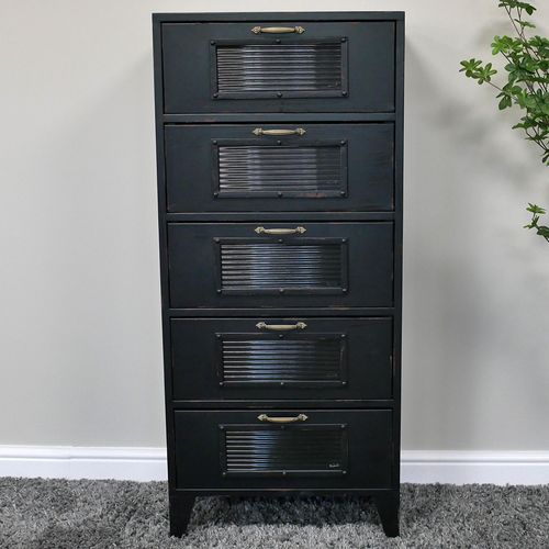 Storage Cabinet - Black - Industrial - Metal