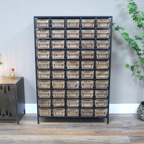 Storage Unit - Wood and Metal - Large - Multi Drawer