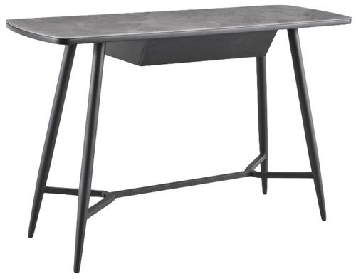 Cassino Grey Glass 1 Drawer Console Table