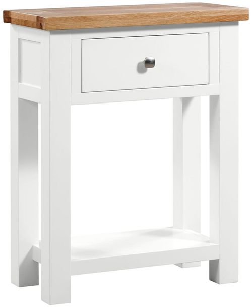 Lundy White Painted 1 Drawer Console Table