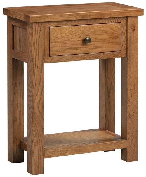 Original Rustic Oak 1 Drawer Console Table