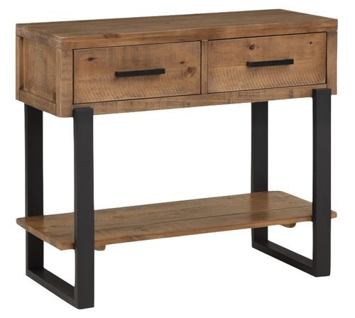 Pembroke Rustic Pine 2 Drawer Console Table