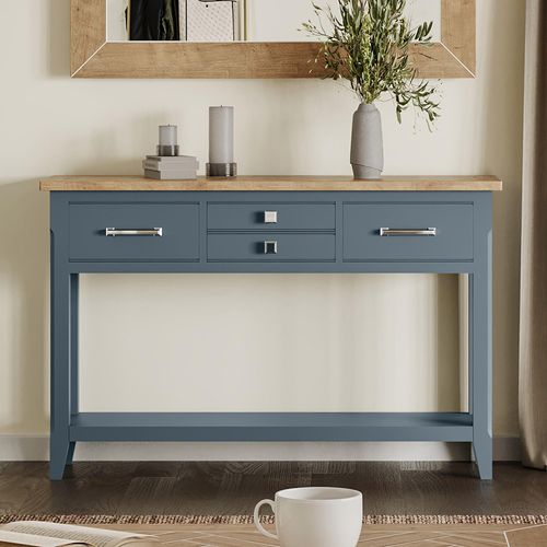 Stafford Blue 4 Drawer Console Table