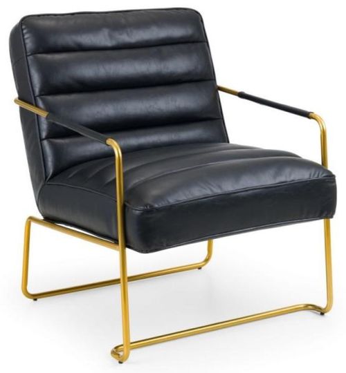 Giorgio Black Faux Leather Armchair