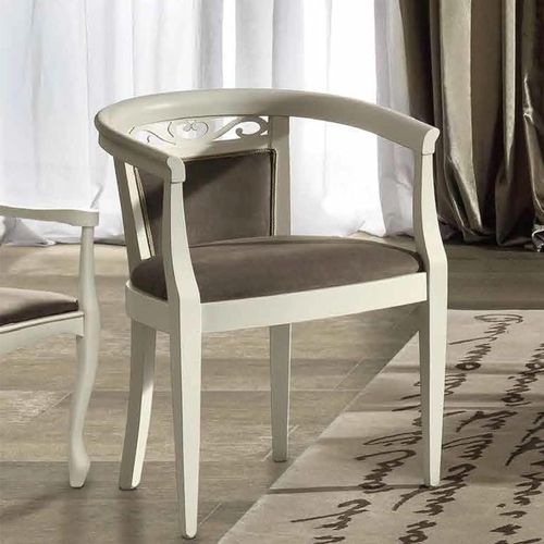 Camel Nostalgia Bianco Antico Italian Eco Leather Nabuk Bedroom Armchair