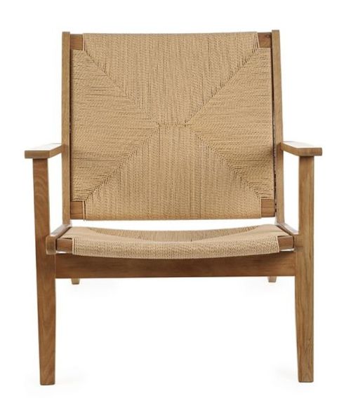 Icaria Oak and Woven Armchair