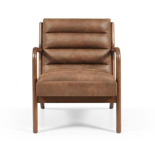 Inca Achilles Brown Faux Leather Armchair