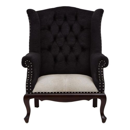 Cala Armchair - Tufted Back - Black Fabric