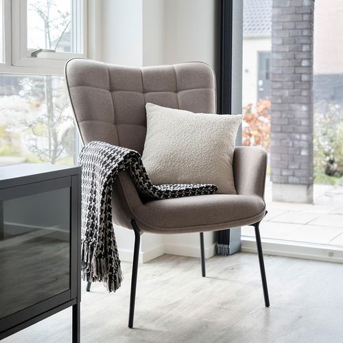 Glasgow Accent Armchair - Stone Fabric