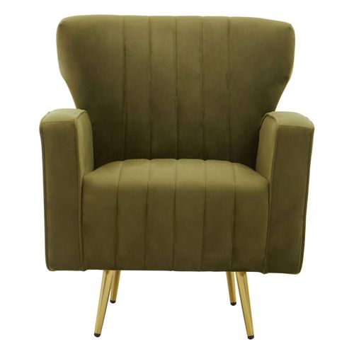 Hayley Armchair - Green Velvet Fabric