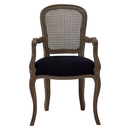 Loire Armchair - Dark Grey and Black Fabric