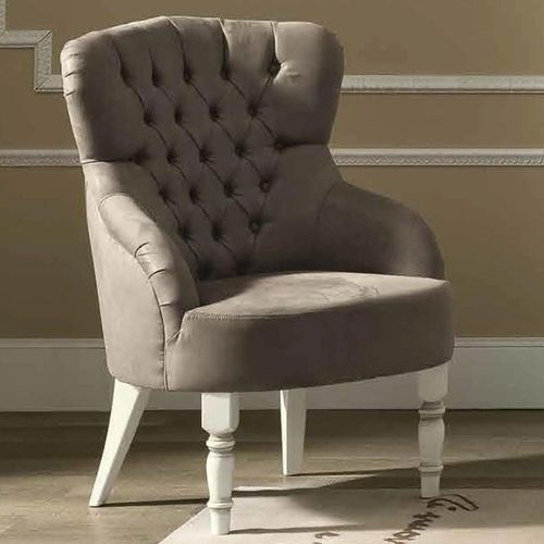 Nostalgia Capitonne Armchair - Eco Leather Nabuk - Bianco Antico
