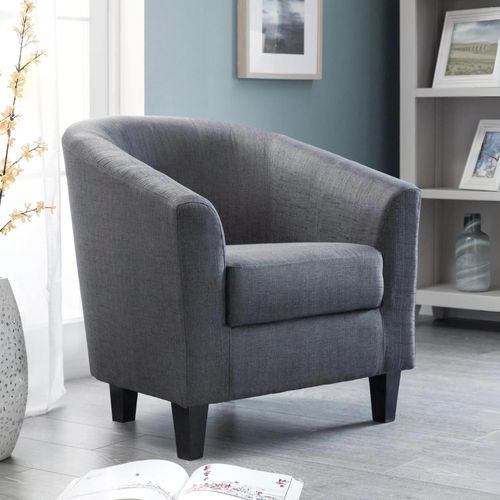 Hugo Grey Fabric Tub Chair