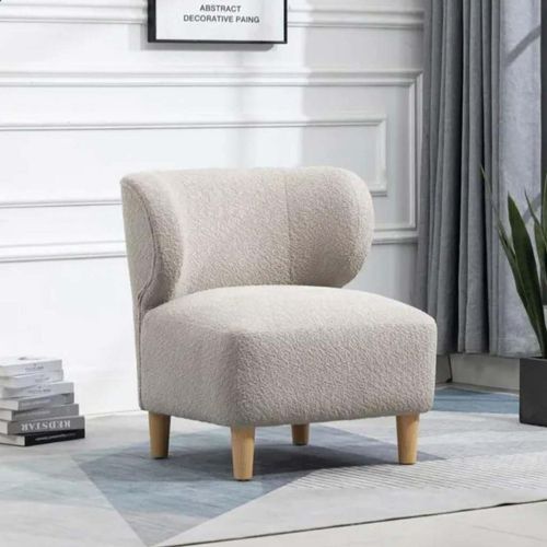 Josie Armless Accent Chair  Grey Fabric