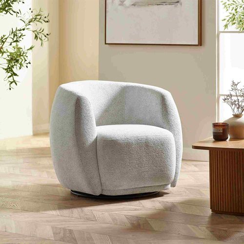 Bowline Swivel Accent Chair - Cream Fabric