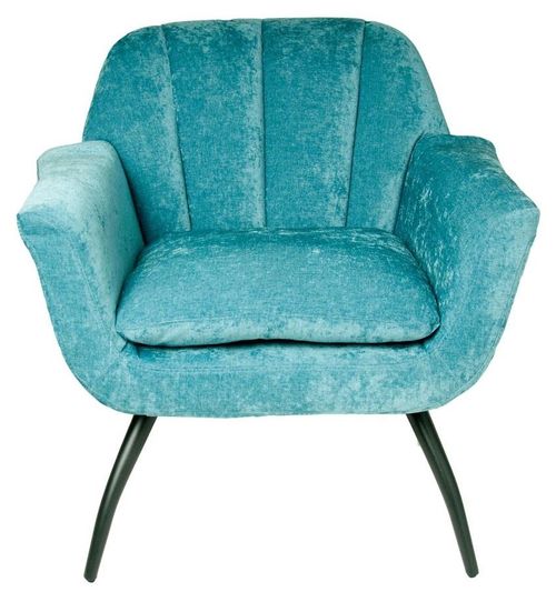Amalfi Blue Chenille Fabric Accent Chair