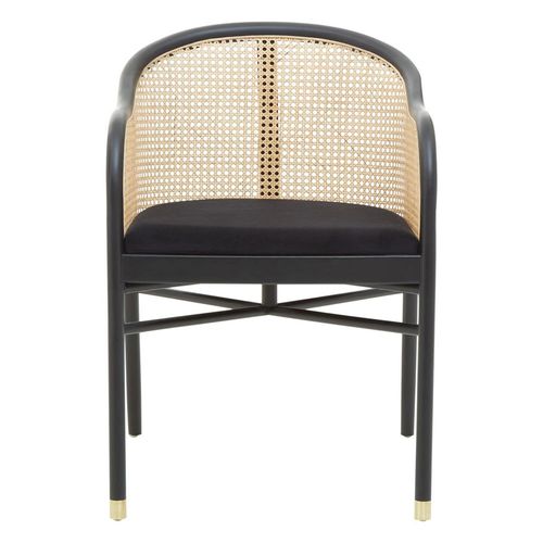 Corso Chair - Black Wood and Rattan