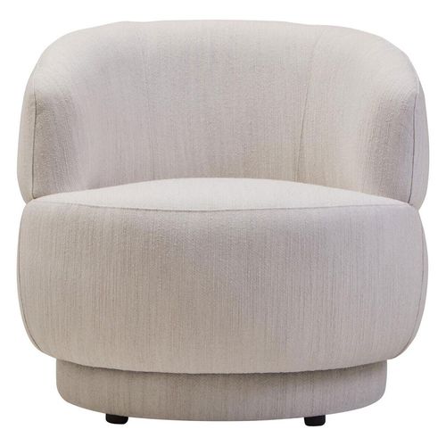 Dale Chair - Curved - Ivory Linen Fabric