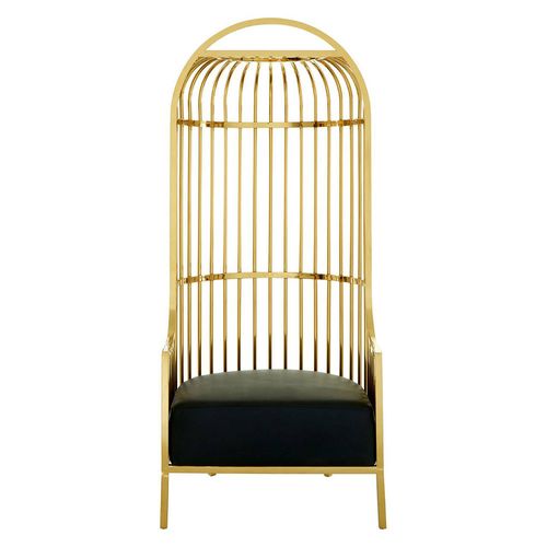 Eliza Chair - Gold Metal Frame with Dome Cage