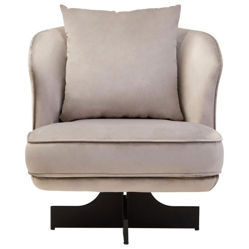 Hale Lounge Chair - Swivel - Grey Velvet Fabric