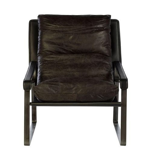 Hoxton Lounge Chair - Dark Brown Leather