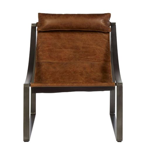 Hoxton Lounge Chair - Light Brown Leather