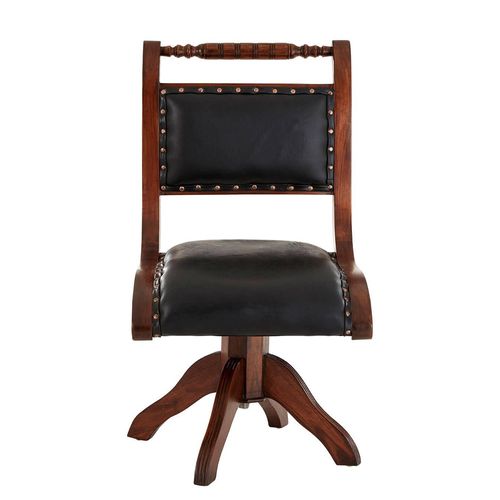 Inca Chair - Swivel - Black Leather