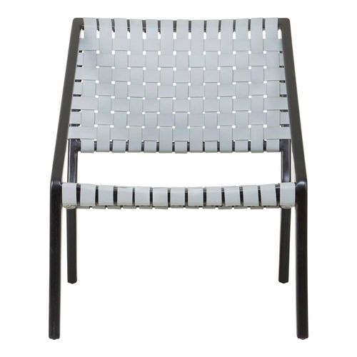 Kendari Chair - Grey Woven Leather with Teak Wood