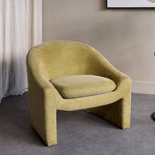 Rowley Accent Chair - Olive Chenille Fabric