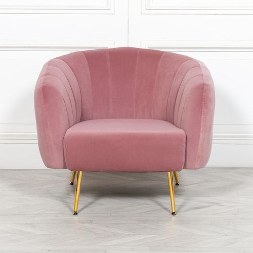 Tub Chair - Pink Velvet