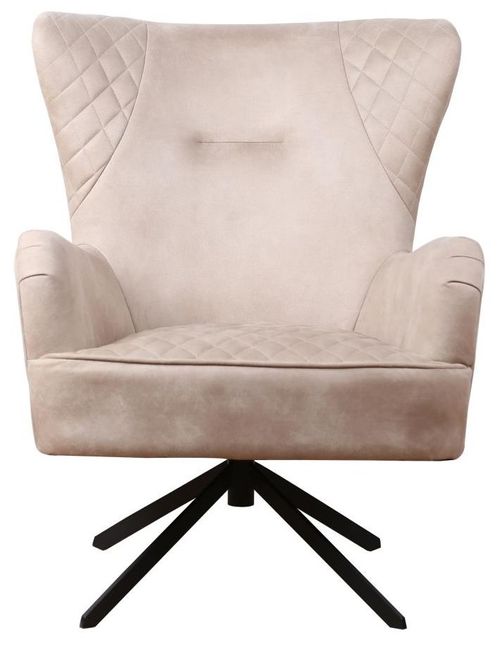 Salinas Oyster Natural Fabric Swivel Armchair