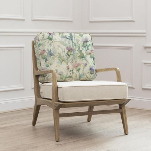 Cirsium Idris Armchair - Damson - Printed