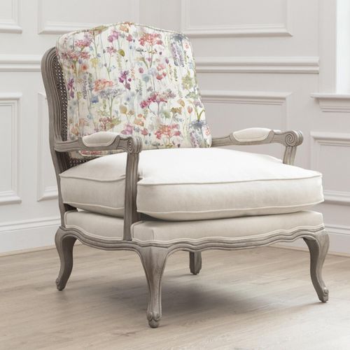 Ilinizas Florence Armchair - Stone and Poppy - Printed