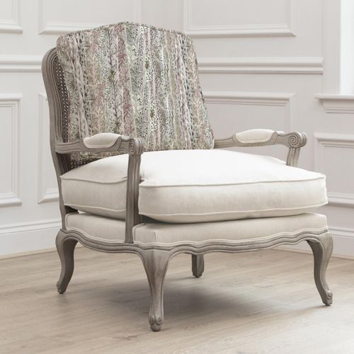 Whimsical Florence Armchair - Tale Stone and Willow - Printed