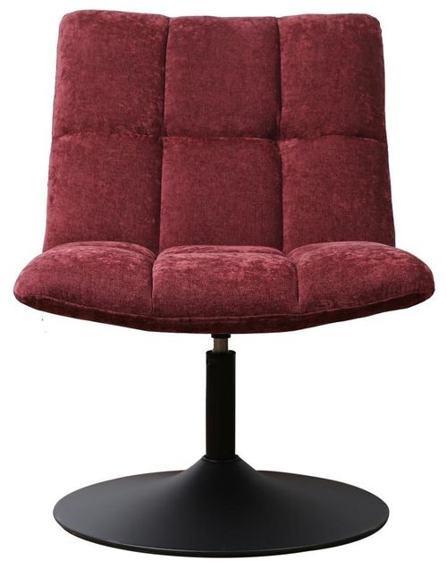 Yerevan Pink Chenille Fabric Swivel Chair
