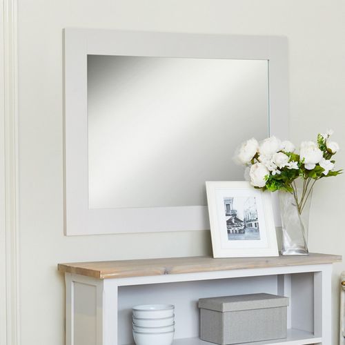 Stafford Grey Painted Rectangular Mirror - 81cm-111cm