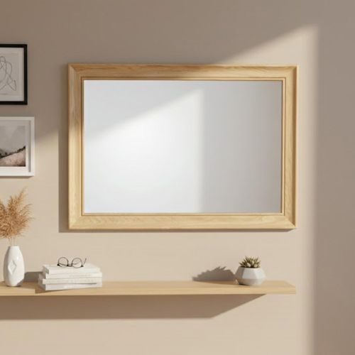 Moreno Rectangular Mirror - 80cm x 100cm - Oak