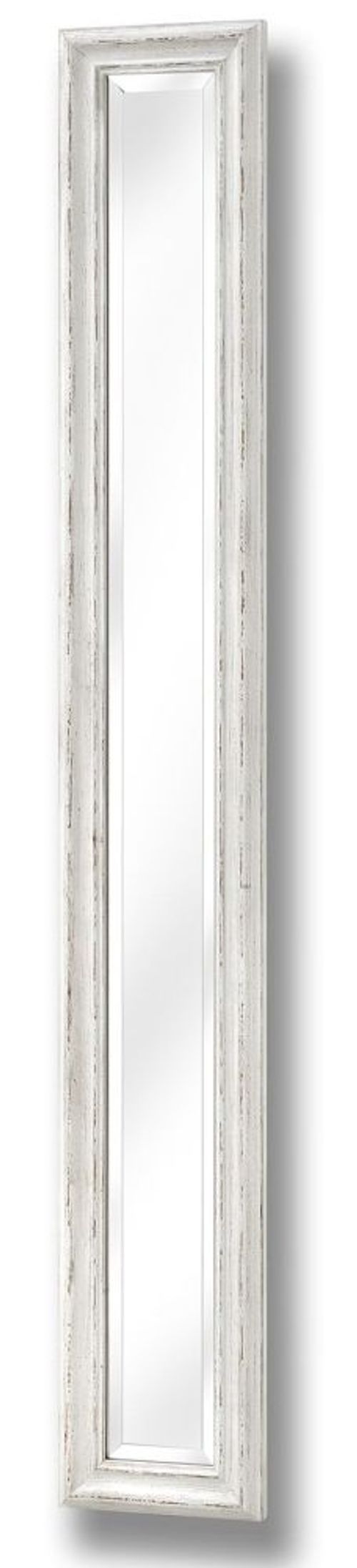 Antique White Rectangular Wall Mirror - 19cm x 135cm
