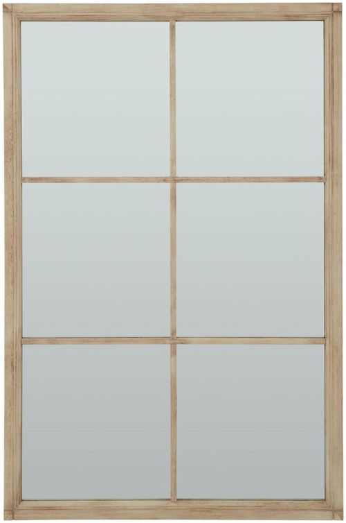 Brown Wood XL Window Mirror