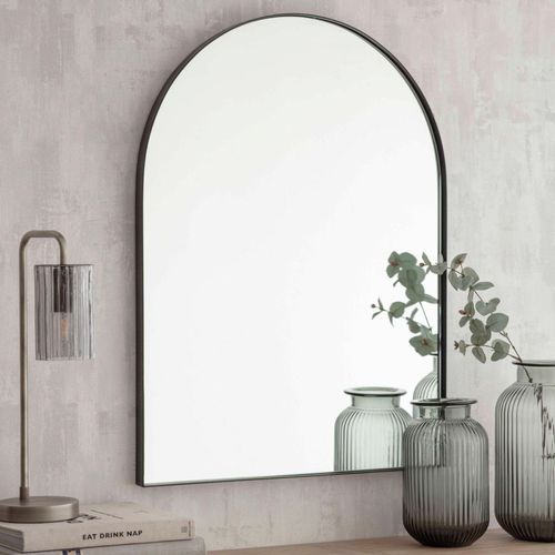Charlcombe Arched Mirror 80x60cm Black