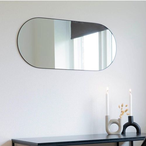Jersey Mirror - Oval - Wall - Black - 35cm x 80cm