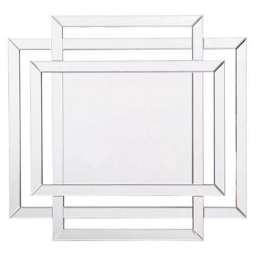 Farley Wall Mirror - Silver Tri Rectangle - 100cm x 110cm