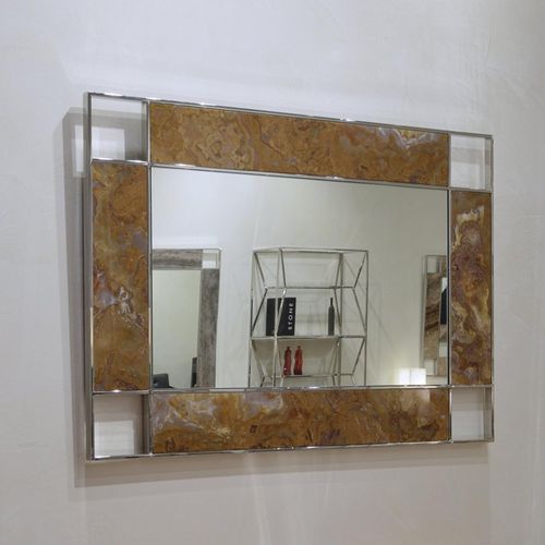 Inlay Rectangular Wall Mirror - Marble - Variation Available