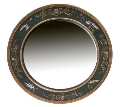 Meerut Green Fountain Design Large Round Wall Mirror