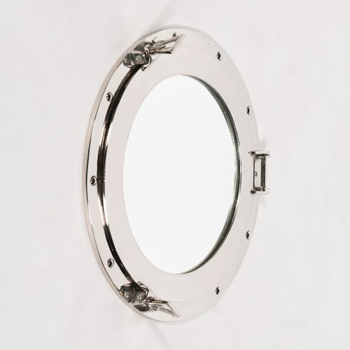 Port Hole Mirror - Silver - Large Round - 43.5cm x 43.5cm