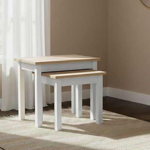 Modern Grey Painted Nest of 2 Tables