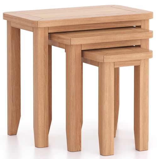 Arden Oak Nest of 3 Tables