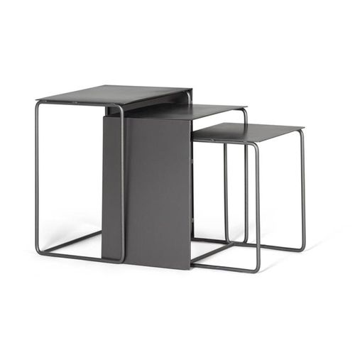 Gumbiro Nest of Tables - Grey Metal - Set of 3