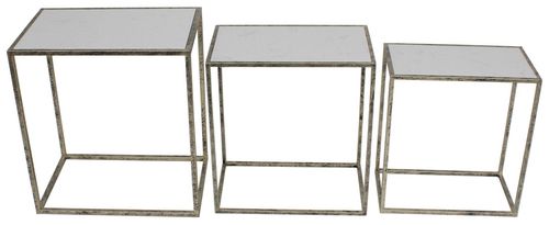 Irma Nest of Tables - Antique Gold Marble - Set of 3