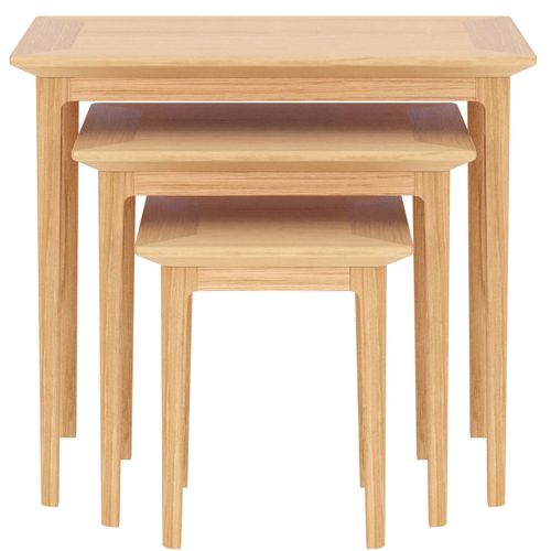 Selene Oak Nest of 3 Tables